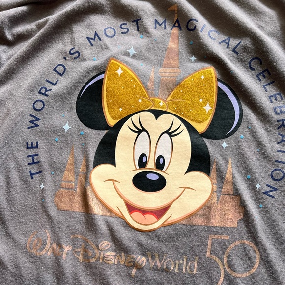 Walt Disney World 50th Anniversary Minnie Mouse Soccer T-Shirt for Women Medium - Picture 7 of 8